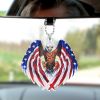 2pc Car Interior Accessories Car Rear View Mirror Hanging Pendant; American Flag Wing Eagle Pendant; Household Wall Hanging Window Pendant