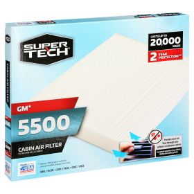 SuperTech Cabin Air Filter 5500, Replacement Cabin Air/Dust Filter for GM