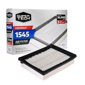 SuperTech 1545 Engine Air Filter, Replacement Filter for GM or Chevrolet