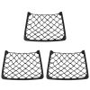 3Pcs Mesh Pockets Seat Side Back Wallet Phone Storage Net Bag Framed Stretch Car Bus Organizer Holder For Auto RV SUV Boat