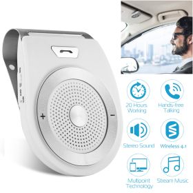 Car Wireless Speakerphone Wireless V4.1 In-Car Speaker Hands-free Calling Music Player Sun Visor Audio Receiver Car Kit