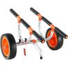 VEVOR Heavy Duty Kayak Cart, Foldable Canoe Trolley Cart with 12'' Tires, Adjustable Width 6.69"-17.32",350 Lb Weight Capacity Kayak Trolley for Kayak