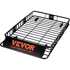 VEVOR Roof Rack Cargo Basket, 64" x 39" x 6" Rooftop Cargo Carrier with Extension, Heavy-duty 200 LBS Capacity Universal Roof Rack Basket, Luggage Hol