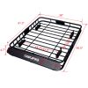 Rooftop Cargo Carrier Basket Motoring Roof Rack,Top Mount Roof Rack 42" black steel