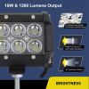 4 PCS 4in 18W Dual Row LED Spot Light Pod Cube Light