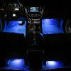 4Pcs Car Interior LED Atmosphere Light Car Charge Decorative Lamp DC 12V Blue Light