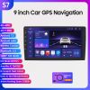 7S Series 9" Double 2Din Touchscreen Android 12 Octa Core QLED 1280*720 Car Gps Navigation Stereo Radio DSP Carplay 6+128GB