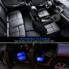 4Pcs Car Interior LED Atmosphere Light Car Charge Decorative Lamp DC 12V Blue Light