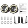 2 Pcs 2.5"Auto COB LED Fog Light 1200LM 6000k White IP65 Waterproof Halo Angel Eye Ring Bulb Lamp Driving DRL 12V