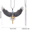 2pcs American Eagle Car Pendant; Christian Cross Interior Rearview Mirror Pendant Car Pendant; Religious Car Decoration; Home Wall Decoration