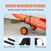 VEVOR Heavy Duty Kayak Cart, Foldable Canoe Trolley Cart with 12'' Tires, Adjustable Width 6.69"-17.32",350 Lb Weight Capacity Kayak Trolley for Kayak