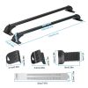 2PCS Universal 110cm/43-inch Car Roof Rack Cross Bar w/ Anti-Theft Lock Adjustable Window Frame