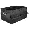 Car Trunk Organizer Collapsible Multi-Compartments Storage Cargo Box/ Cover Nonslip Bottom