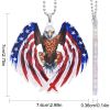 2pc Car Interior Accessories Car Rear View Mirror Hanging Pendant; American Flag Wing Eagle Pendant; Household Wall Hanging Window Pendant