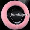 Pink Fluffy Steering Wheel Cover Warm Winter Plush Car Wheel Protector Universal Car Accessories for Women