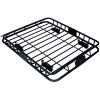 Rooftop Cargo Carrier Basket Motoring Roof Rack,Top Mount Roof Rack 42" black steel