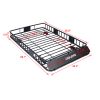 Rooftop Cargo Carrier BasketMotoring Roof RackTop Mount Roof Rack 64black steel