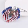 2pc Car Interior Accessories Car Rear View Mirror Hanging Pendant; American Flag Wing Eagle Pendant; Household Wall Hanging Window Pendant