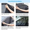 4Pcs Front Rear Car Window Magnet Covers Breathable Mesh Sun Shade Privacy Curtain Heat Insulated UV Protection Car Windshield For Baby Kids