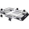 Rooftop Cargo Carrier BasketMotoring Roof RackTop Mount Roof Rack 64black steel