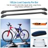 2PCS Universal 110cm/43-inch Car Roof Rack Cross Bar w/ Anti-Theft Lock Adjustable Window Frame