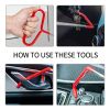 Stainless steel long distance car emergency key hook tool New 7-piece set hook tool 27pcS set wedge airbag wrench combination tool