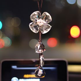 Crystal Four Leaf Grass Interior Pendant (Option: Transparent)