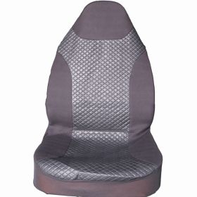 Automotive General Quilted PU Plus Polyester Fabric Seat Cover (Option: Black-1PC)