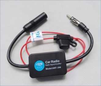 The Fourth Generation 12V Car Radio FM Antenna Signal Amplifier (Option: A)