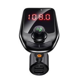 Car Bluetooth Mp3 Player Bluetooth Hands-Free Bluetooth Player Fm TransmitterP (Color: Black)