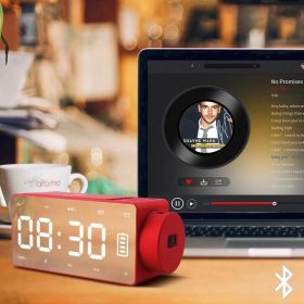 S91S Fashion Wireless Bluetooth Speaker Clock (Option: Red-US)