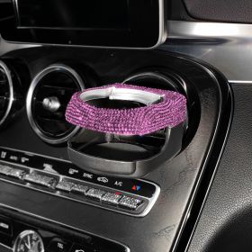 Encrusted Water Cup Bracket Car Interior Ashtray Bracket Diamond Decoration (Option: Pink drill)