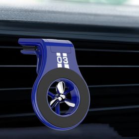 Perfume Universal Air Vent Paddle Rotation Magnetic Stand Car Phone Holder (Option: Blue-With 1fragrant slice)