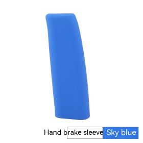 Universal Manual Automatic Gear Car Silicone Handbrake Sleeve (Color: Blue)