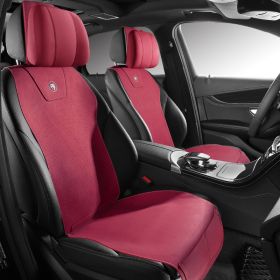 Tailored Leather Ultra Thin Car Seat Cover (Color: Red)