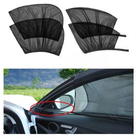 Car Front&Rear Side Curtain Sun Visor Shade Mesh Cover Insulation Anti-mosquito Fabric Shield UV Protector Car Accessories Car Side Window Sunshades W (Type: 4Pcs)