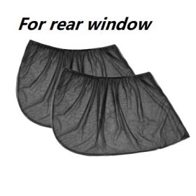 Car Front&Rear Side Curtain Sun Visor Shade Mesh Cover Insulation Anti-mosquito Fabric Shield UV Protector Car Accessories Car Side Window Sunshades W (Type: 2pc Rear window)