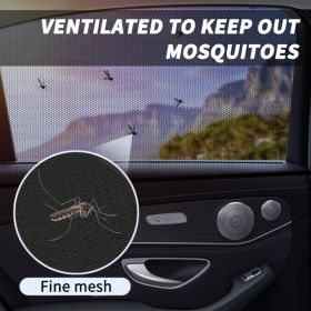 Car Front&Rear Side Curtain Sun Visor Shade Mesh Cover Insulation Anti-mosquito Fabric Shield UV Protector Car Accessories Car Side Window Sunshades W (Type: 2pc Front window)