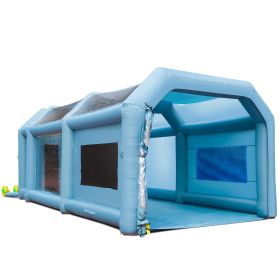 VEVOR Inflatable Paint Booth, 13x10x9ft, 900W High Powerful Blowers With a Tent Air Filter System (size: 23 x 13 x 8.5 ft)