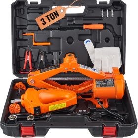 VEVOR Electric Car Jack Floor Jack 3 Ton Electric Scissor Jack Car Repair Tool (Impact Wrench: With Impact Wrench)