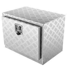 VEVOR Underbody Truck Box, 48"√ó17"√ó18" Pickup Storage Box, Heavy Duty Aluminum Diamond Plate Tool Box with Lock and Keys, Waterproof Trailer Storage (size: 24x17x18 inch)