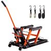 VEVOR Hydraulic Motorcycle Lift Jack, 1500 LBS Capacity ATV Scissor Lift Jack, Portable Motorcycle Lift Table with 4 Wheels, Hydraulic Foot-Operated H