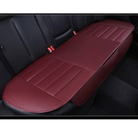 Full Surround Front Car Seat Cover Leather Pad Mat Auto Chair Cushion Protector (Color: Red, Qty: 1pc rear cover)