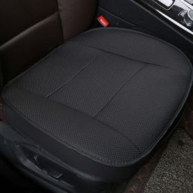 Universal Auto Car Front Seat Cover Breathable PU Leather Cushion Protector Mat (Color: Black, size: 1pc front seat cover)