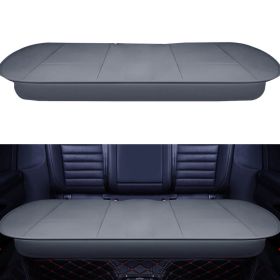 Universal Auto Car Front Seat Cover Breathable PU Leather Cushion Protector Mat (Color: Gray, size: 1pc rear seat cover)