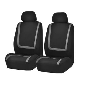 Fully Enclosed Four Seasons Universal Car Seat Cushion Seat Cover (Option: Gray Black 4 Piece Set)