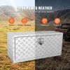 VEVOR Underbody Truck Box, 48"√ó17"√ó18" Pickup Storage Box, Heavy Duty Aluminum Diamond Plate Tool Box with Lock and Keys, Waterproof Trailer Storage