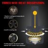 Saber-X LED Headlight Bulbs Conversion Kit,DOT Approved D6 Series CSP Chips Adjustable Beam Light Bulb With Fans Sets - 6000LM 6000K Cool White