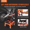 VEVOR Hydraulic Motorcycle Lift Jack, 1500 LBS Capacity ATV Scissor Lift Jack, Portable Motorcycle Lift Table with 4 Wheels, Hydraulic Foot-Operated H