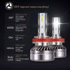 Saber-X LED Headlight Bulbs Conversion Kit,DOT Approved D6 Series CSP Chips Adjustable Beam Light Bulb With Fans Sets - 6000LM 6000K Cool White